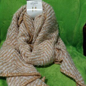 MIXIT WOMEN'S IVORY PECAN PRALINE SCARF OBLONG ONE SIZE